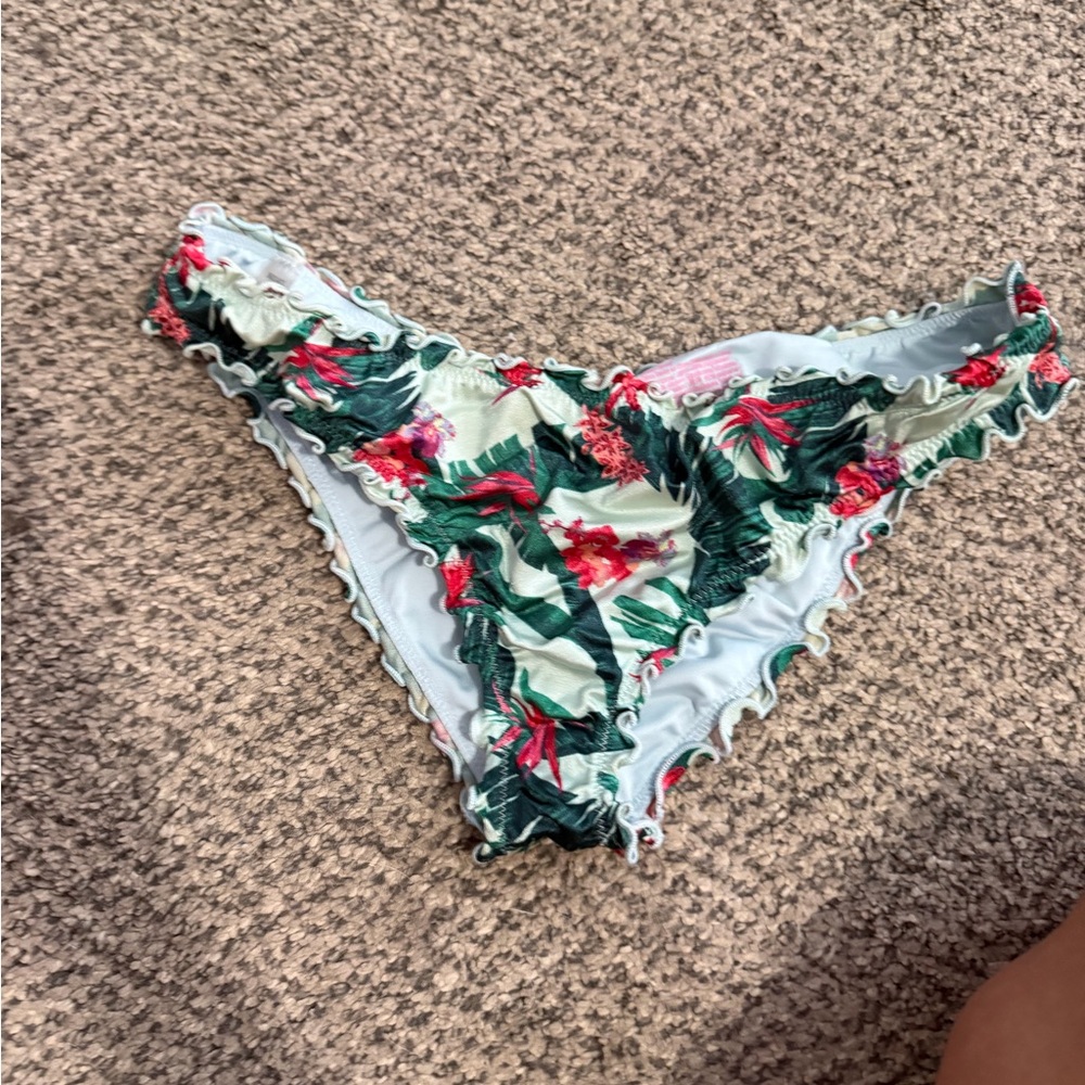 Victoria's Secret Floral Bikini - Green and Red - Picture 2 of 6